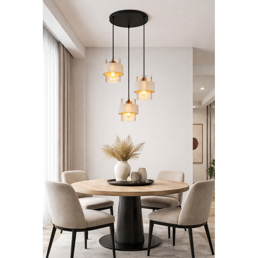 Globo - Κρεμαστό φωτιστικό με καλώδιο 3xE27/40W/230V