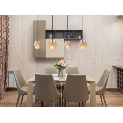 Globo - Κρεμαστό φωτιστικό με καλώδιο 4xE27/40W/230V τραβερτίνη