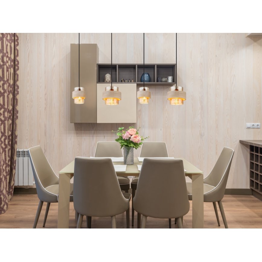 Globo - Κρεμαστό φωτιστικό με καλώδιο 4xE27/40W/230V