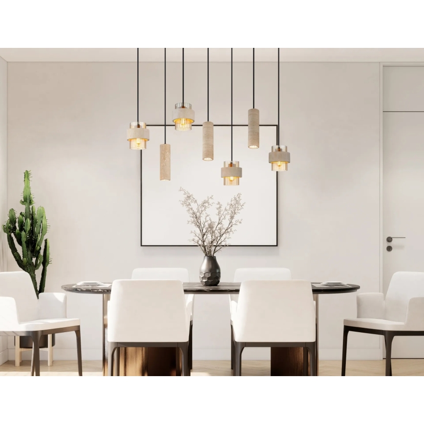 Globo - Κρεμαστό φωτιστικό με καλώδιο 4xE27/40W/230V + 3xGU10/10W