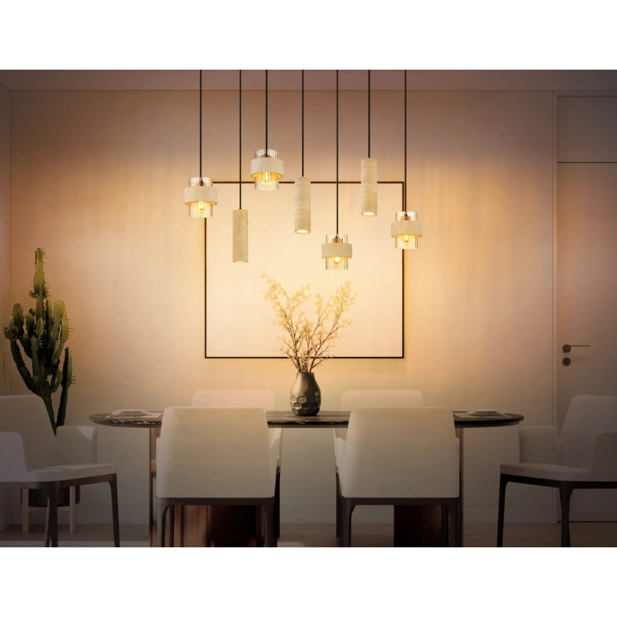 Globo - Κρεμαστό φωτιστικό με καλώδιο 4xE27/40W/230V + 3xGU10/10W