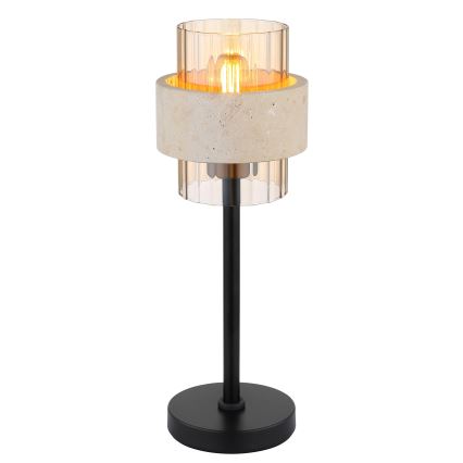 Globo - Επιτραπέζιο φωτιστικό 1xE27/40W/230V τραβερτίνη