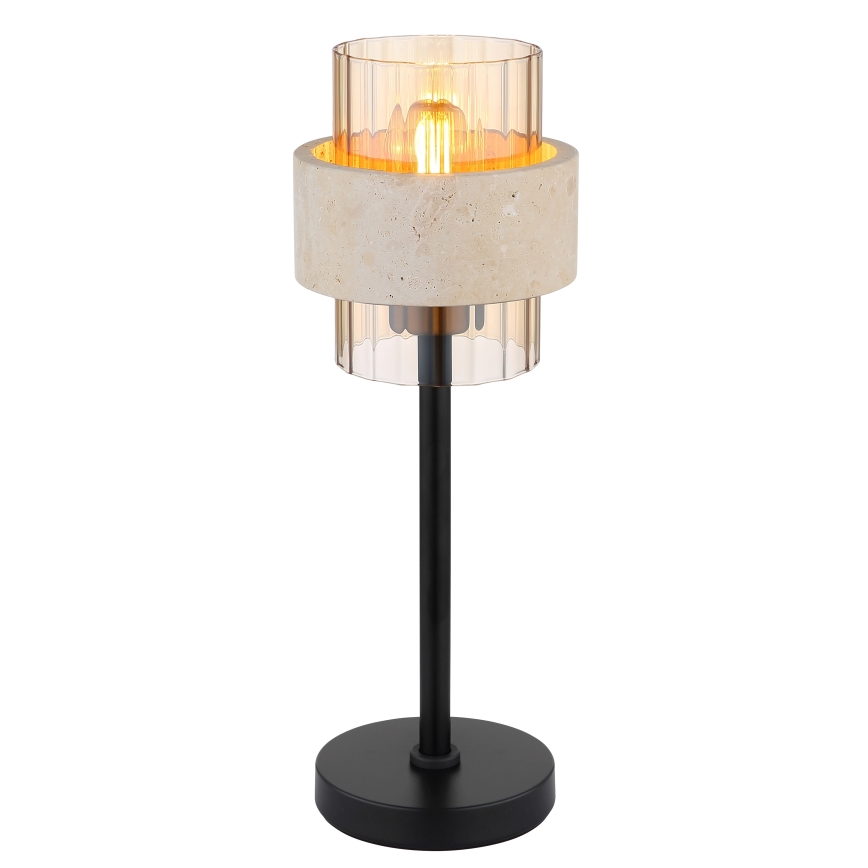 Globo - Επιτραπέζιο φωτιστικό 1xE27/40W/230V τραβερτίνη