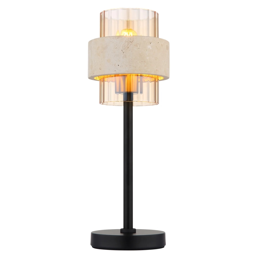 Globo - Επιτραπέζιο φωτιστικό 1xE27/40W/230V τραβερτίνη