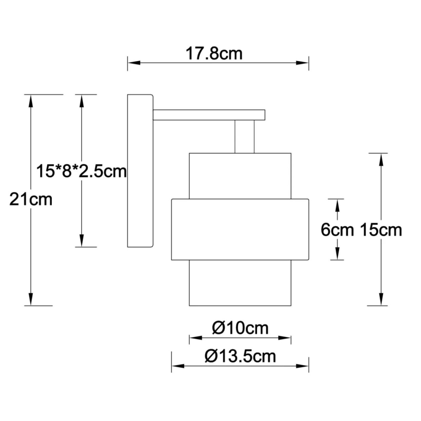 Globo - Επιτοίχιο φωτιστικό 1xE27/40W/230V