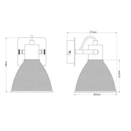 Globo - Επιτοίχιο σποτ 1xE14/40W/230V