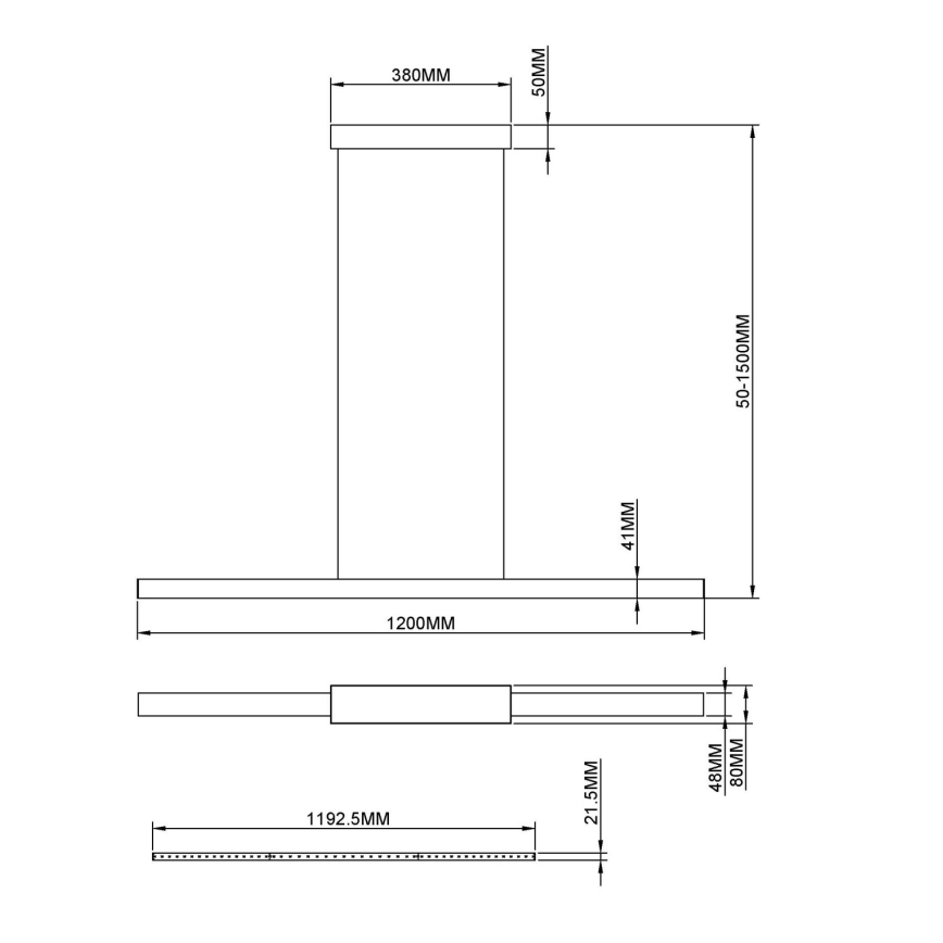Globo - LED κρεμαστό φωτιστικό με καλώδιο LED/24W/230V 3000K