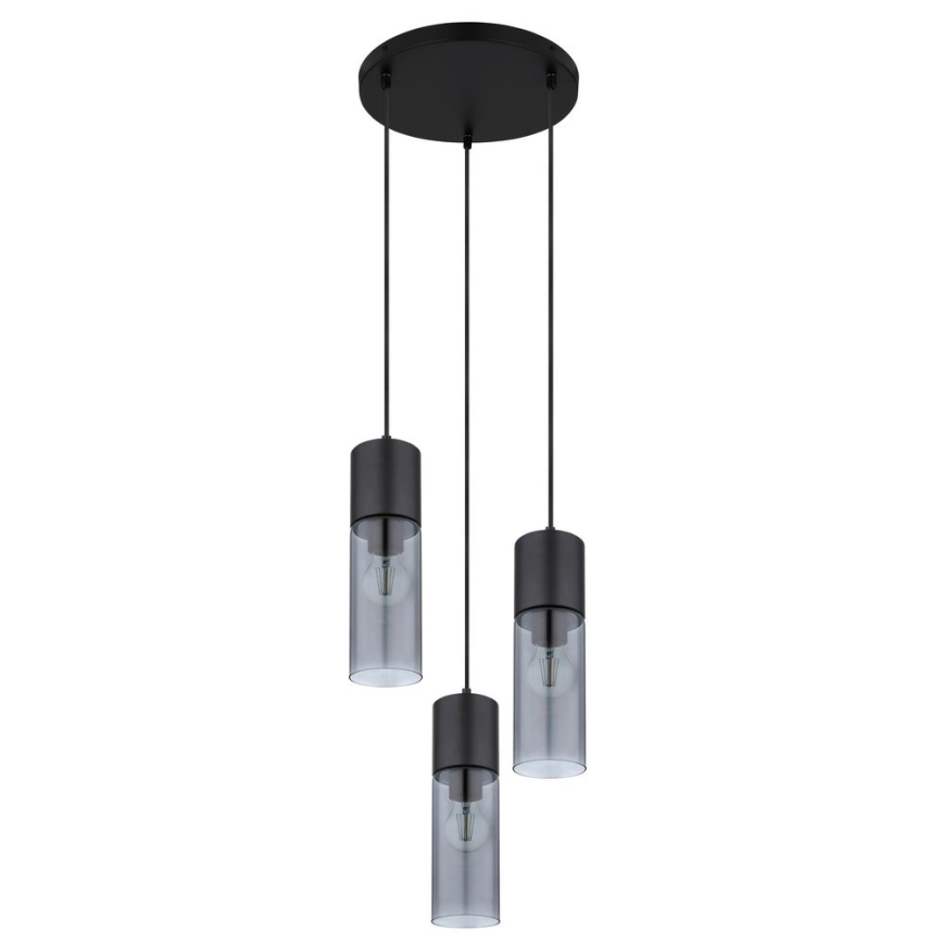 Globo - Κρεμαστό φωτιστικό οροφής 3xE27/25W/230V διάμετρος 30 cm μαύρο