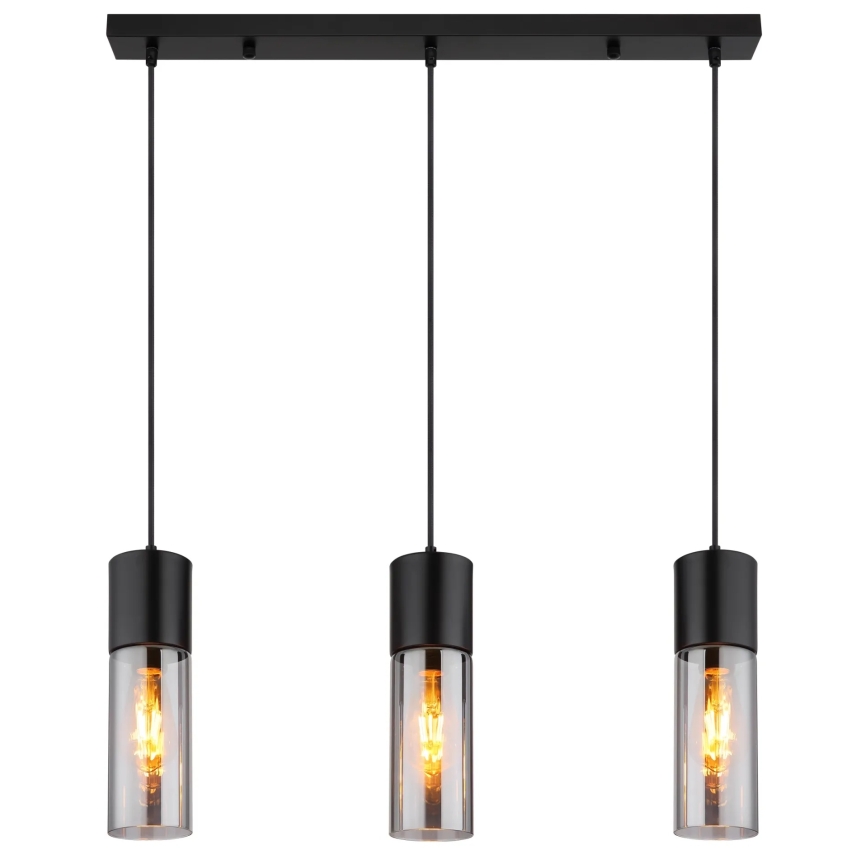 Globo - Κρεμαστό φωτιστικό με καλώδιο 3xE27/25W/230V μαύρο