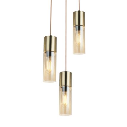 Globo - Κρεμαστό φωτιστικό οροφής 3xE27/25W/230V διάμετρος 30 cm ορείχαλκος