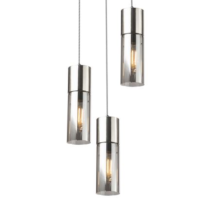 Globo - Κρεμαστό φωτιστικό οροφής 3xE27/25W/230V διάμετρος 30 cm ματ χρώμιο