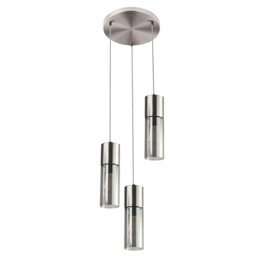 Globo - Κρεμαστό φωτιστικό οροφής 3xE27/25W/230V διάμετρος 30 cm ματ χρώμιο