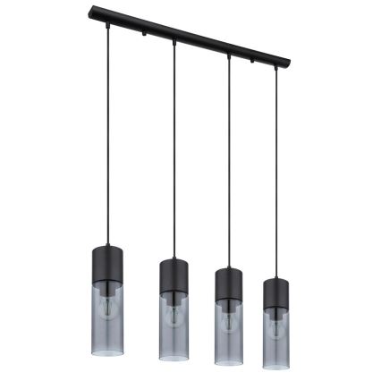 Globo - Κρεμαστό φωτιστικό οροφής 4xE27/25W/230V μαύρο