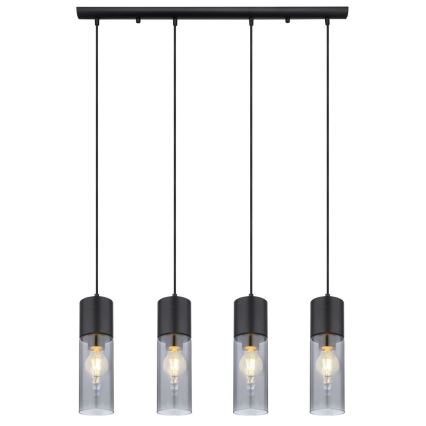 Globo - Κρεμαστό φωτιστικό οροφής 4xE27/25W/230V μαύρο