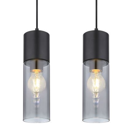 Globo - Κρεμαστό φωτιστικό οροφής 4xE27/25W/230V μαύρο