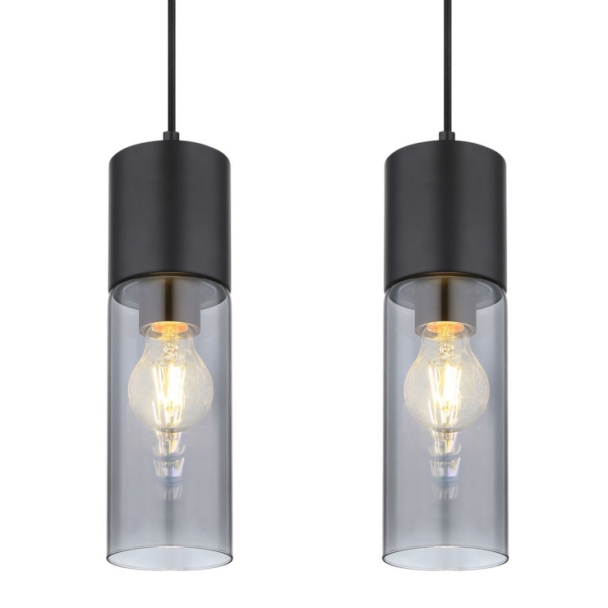 Globo - Κρεμαστό φωτιστικό οροφής 4xE27/25W/230V μαύρο