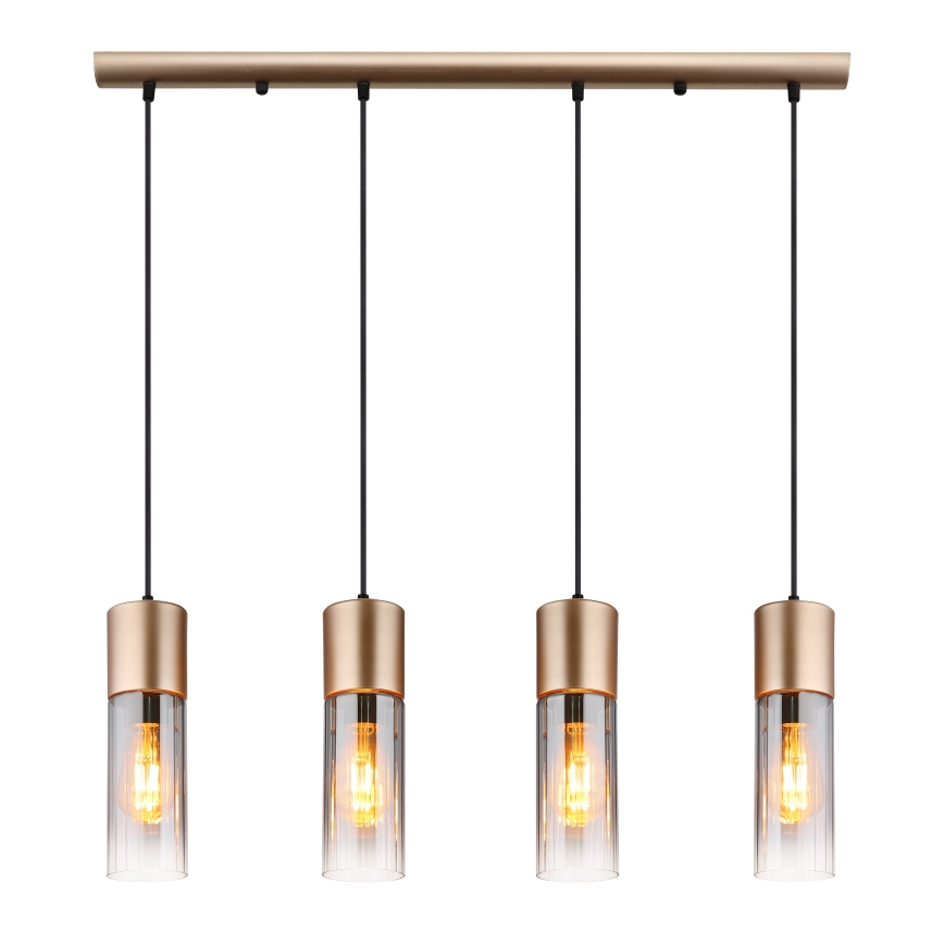 Globo - Κρεμαστό φωτιστικό οροφής 3xE27/25W/230V μπρονζέ