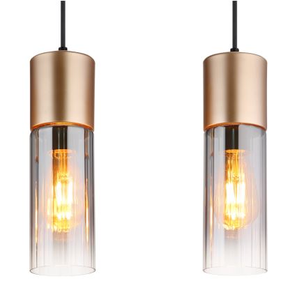 Globo - Κρεμαστό φωτιστικό οροφής 3xE27/25W/230V μπρονζέ
