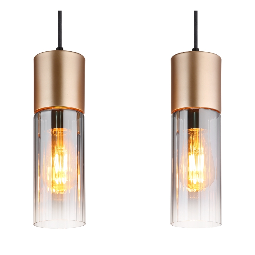 Globo - Κρεμαστό φωτιστικό οροφής 3xE27/25W/230V μπρονζέ