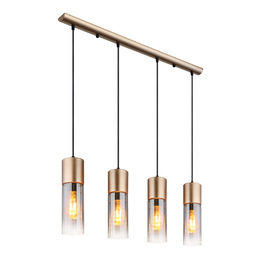 Globo - Κρεμαστό φωτιστικό οροφής 3xE27/25W/230V μπρονζέ