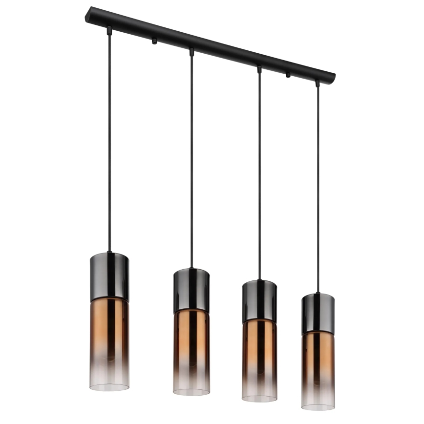 Globo - Κρεμαστό φωτιστικό οροφής 4xE27/25W/230V μαύρο/χαλκός