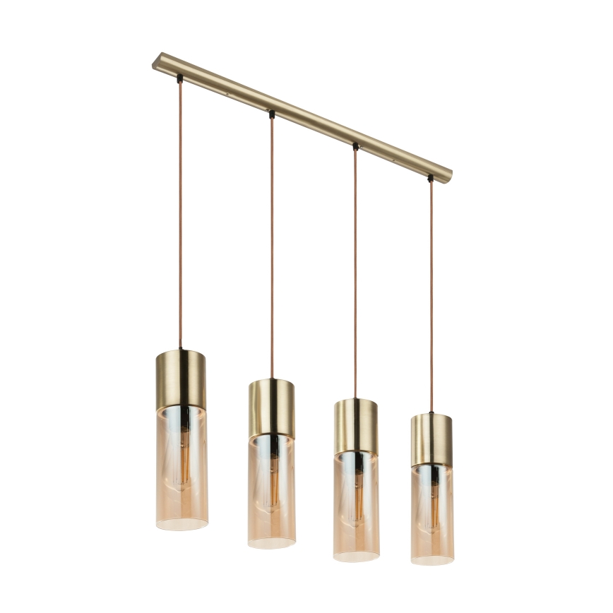 Globo - Κρεμαστό φωτιστικό οροφής 4xE27/25W/230V ορείχαλκος