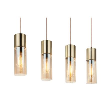 Globo - Κρεμαστό φωτιστικό οροφής 4xE27/25W/230V ορείχαλκος