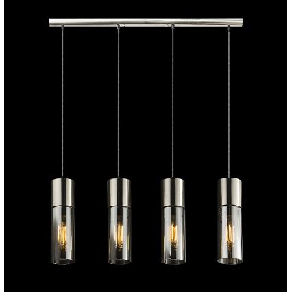 Globo - Κρεμαστό φωτιστικό οροφής 4xE27/25W/230V ματ χρώμιο