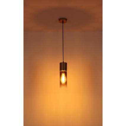 Globo - Κρεμαστό φωτιστικό οροφής 1xE27/25W/230V μπρονζέ διάμετρος 10 cm