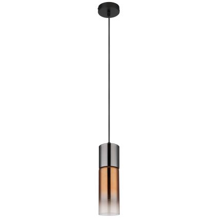 Globo - Κρεμαστό φωτιστικό οροφής 1xE27/25W/230V διάμετρος 10,5 cm μαύρο/χαλκός