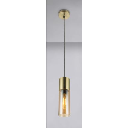 Globo - Κρεμαστό φωτιστικό οροφής 1xE27/25W/230V διάμετρος 10,5 cm ορείχαλκος