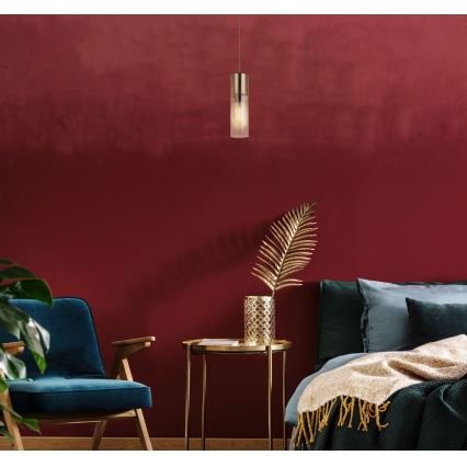 Globo - Κρεμαστό φωτιστικό οροφής 1xE27/25W/230V διάμετρος 10,5 cm ορείχαλκος