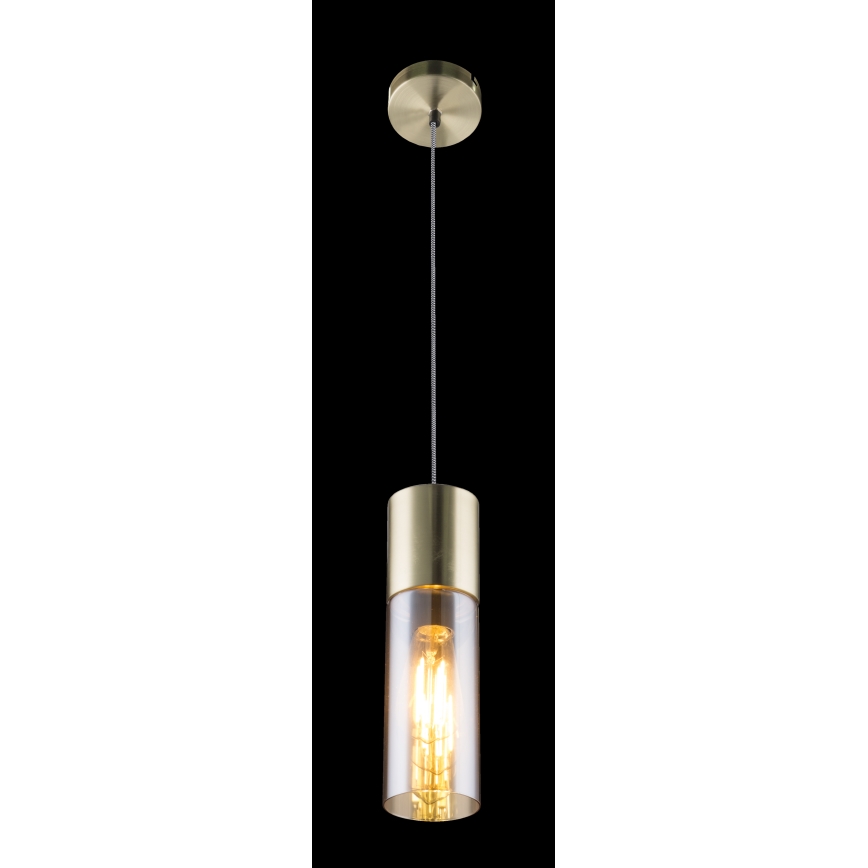 Globo - Κρεμαστό φωτιστικό οροφής 1xE27/25W/230V διάμετρος 10,5 cm ορείχαλκος