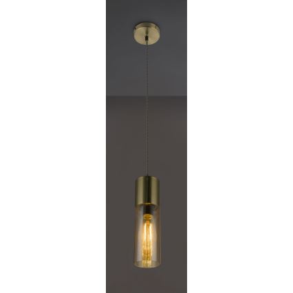 Globo - Κρεμαστό φωτιστικό οροφής 1xE27/25W/230V διάμετρος 10,5 cm ορείχαλκος