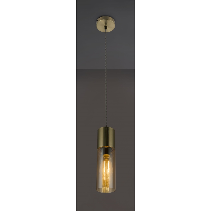 Globo - Κρεμαστό φωτιστικό οροφής 1xE27/25W/230V διάμετρος 10,5 cm ορείχαλκος