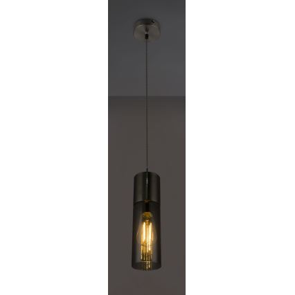 Globo - Κρεμαστό φωτιστικό οροφής 1xE27/25W/230V διάμετρος 10,5 cm ματ χρώμιο