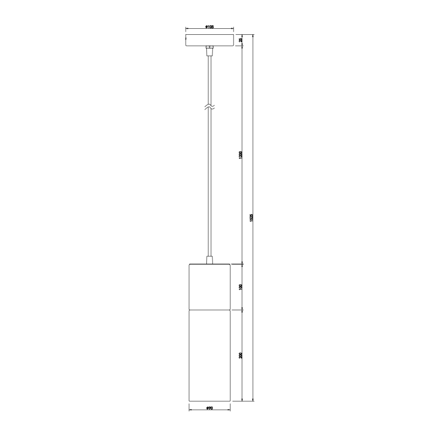 Globo - Κρεμαστό φωτιστικό οροφής 1xE27/25W/230V διάμετρος 10,5 cm ματ χρώμιο