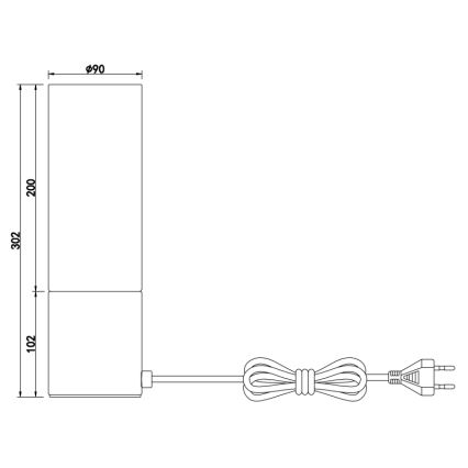 Globo - Επιτραπέζια λάμπα αφής 1xE27/25W/230V διάμετρος 9 cm ματ χρώμιο