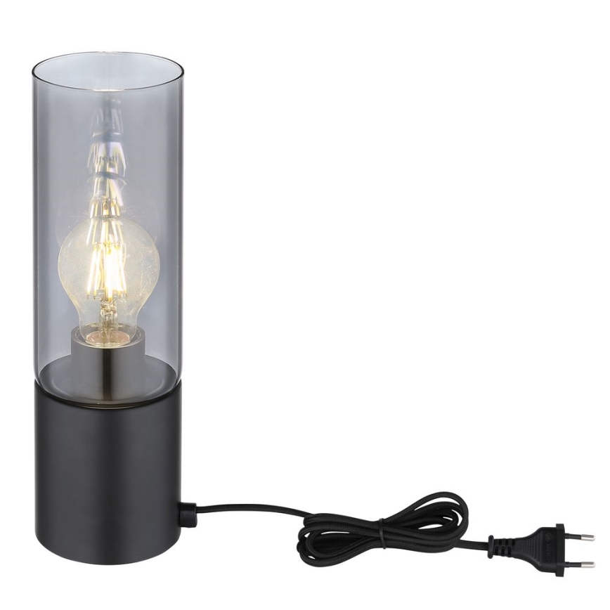 Globo - Επιτραπέζιο φωτιστικό αφής 1xE27/25W/230V διάμ. 9 εκ. μαύρο