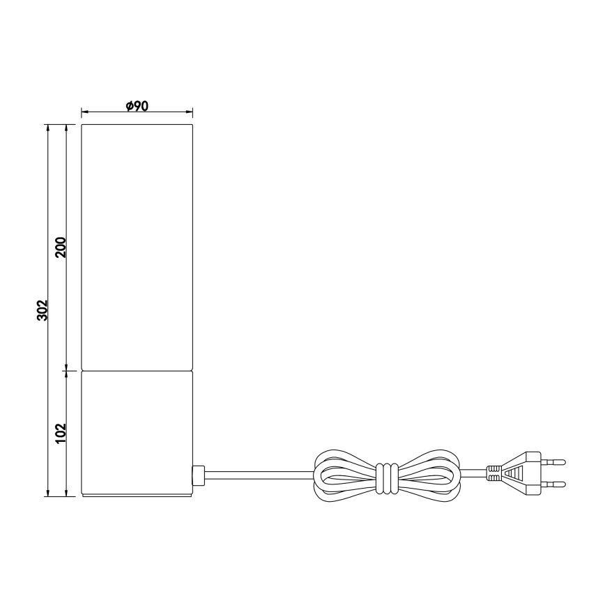 Globo - Επιτραπέζιο φωτιστικό αφής 1xE27/25W/230V διάμ. 9 εκ. μαύρο
