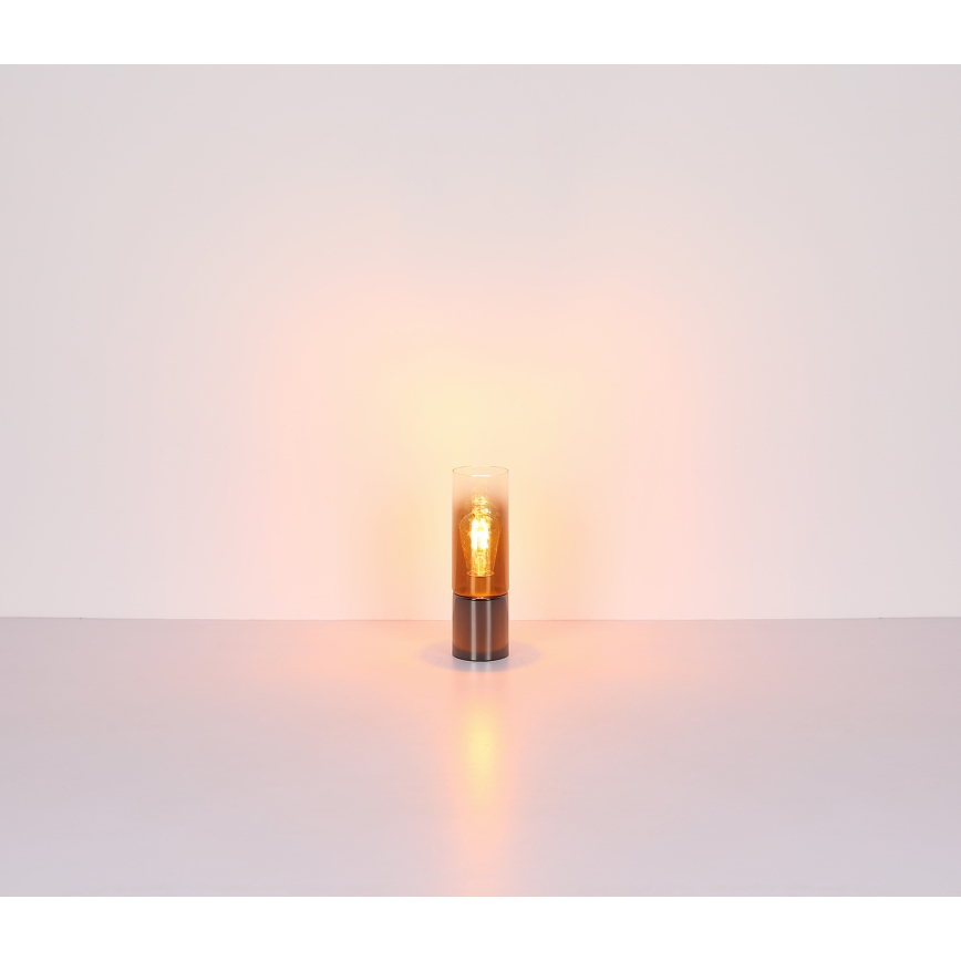 Globo - Επιτραπέζια λάμπα αφής 1xE27/25W/230V διάμετρος 9 cm μαύρο/χαλκός