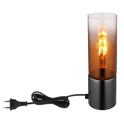 Globo - Επιτραπέζια λάμπα αφής 1xE27/25W/230V διάμετρος 9 cm μαύρο/χαλκός