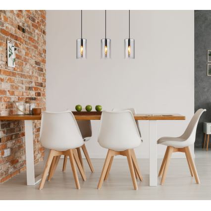 Globo - Κρεμαστό φωτιστικό οροφής 3xE14/25W/230V μαύρο