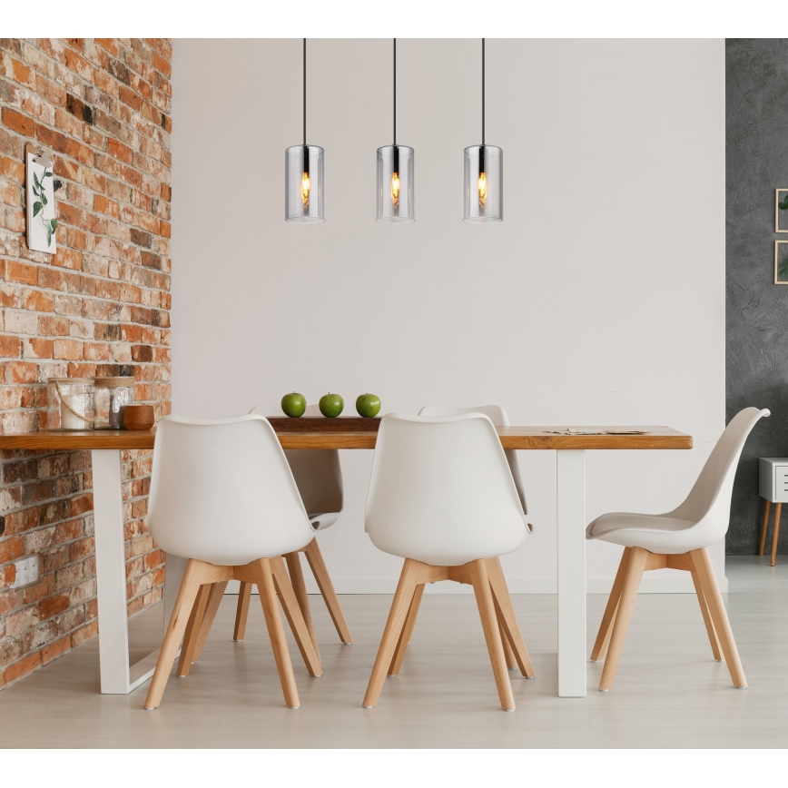 Globo - Κρεμαστό φωτιστικό οροφής 3xE14/25W/230V μαύρο