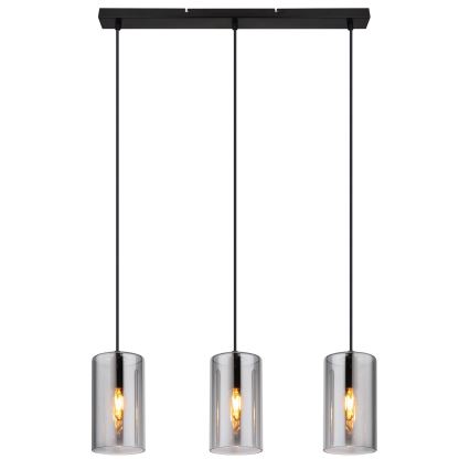 Globo - Κρεμαστό φωτιστικό οροφής 3xE14/25W/230V μαύρο
