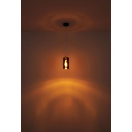 Globo - Κρεμαστό φωτιστικό οροφής 1xE27/25W/230V διάμετρος 11 cm μαύρο