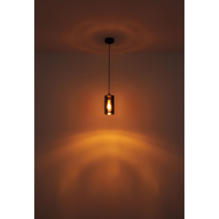 Globo - Κρεμαστό φωτιστικό οροφής 1xE27/25W/230V διάμετρος 11 cm μαύρο