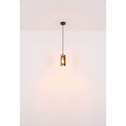 Globo - Κρεμαστό φωτιστικό οροφής 1xE27/25W/230V διάμετρος 11 cm μαύρο