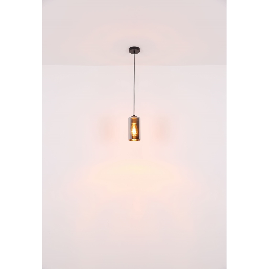 Globo - Κρεμαστό φωτιστικό οροφής 1xE27/25W/230V διάμετρος 11 cm μαύρο