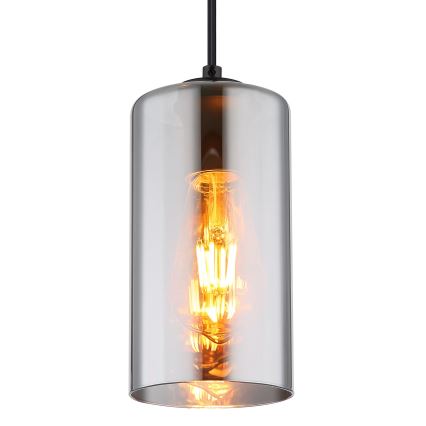 Globo - Κρεμαστό φωτιστικό οροφής 1xE27/25W/230V διάμετρος 11 cm μαύρο